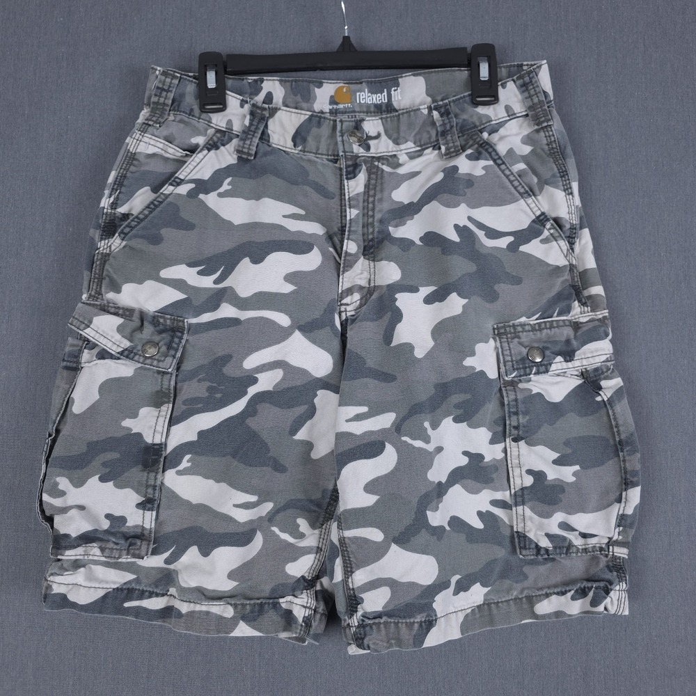 Carhartt‎ Rugged Cargo Shorts Mens 33 (Fits 31x10.5) Camo Relaxed Fit 100279-071